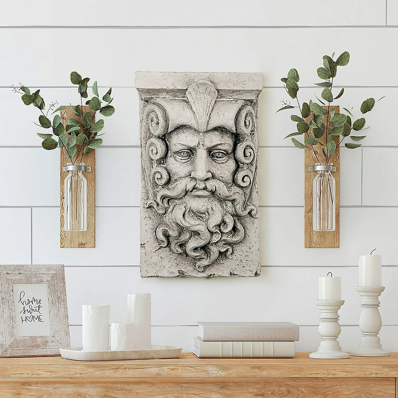 Design Toscano Poseidon Greek God of the Sea Wall Sculpture