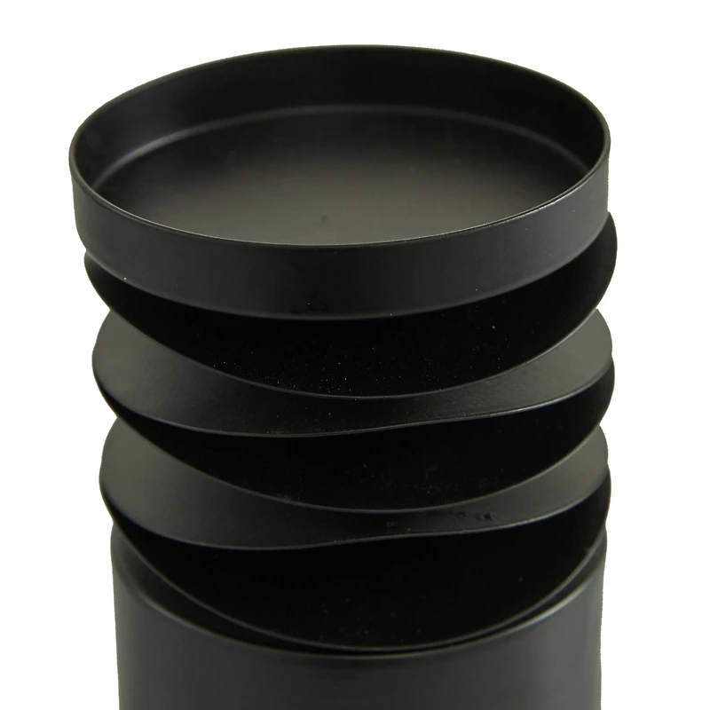Black Metal Contemporary Candle Holder Set