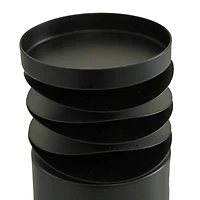 Black Metal Contemporary Candle Holder Set