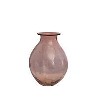 Hello Honey® 12" Rose Textured Glass Vase
