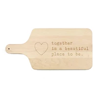 8" x 17" Together Favorite Place to Be Maple Paddle Cutting Board