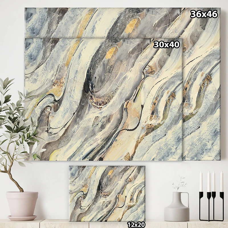 Designart - Glam Golden Falls