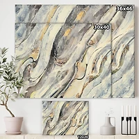 Designart - Glam Golden Falls