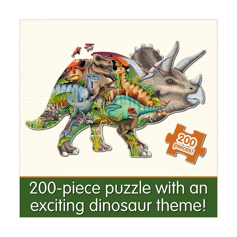 Wildlife World Puzzle - Dinosaurs: 200 Pcs