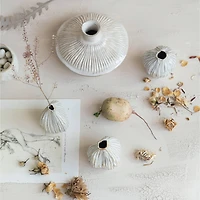 Hello Honey® Whispering White Pleated Vase Set