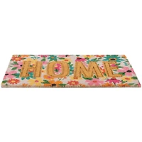 Pink & Orange Floral Home Doormat