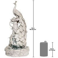 Design Toscano Staverden Castle Peacock Sculptural Fountain