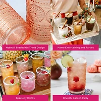 Kate Aspen® 13oz. Beaded Floral Rose Gold Drinking Glasses, 6ct.