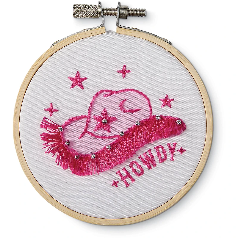 3.5" Cowboy Hat Embroidery Kit by Loops & Threads®