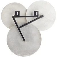 Silver Aluminum Plate Wall Decor with Textured Pattern 18" x 3" x 18"