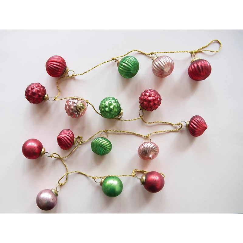Hello Honey® 6ft. Mercury Glass Ball Ornament Garland
