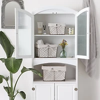 DII® Rustic Bronze Chicken Wire Baskets with Stone Gingham Liners Set