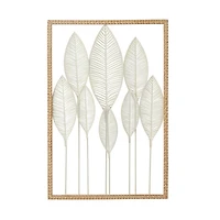 White Wood Coastal Wall Decor, 32" x 22" x 1"