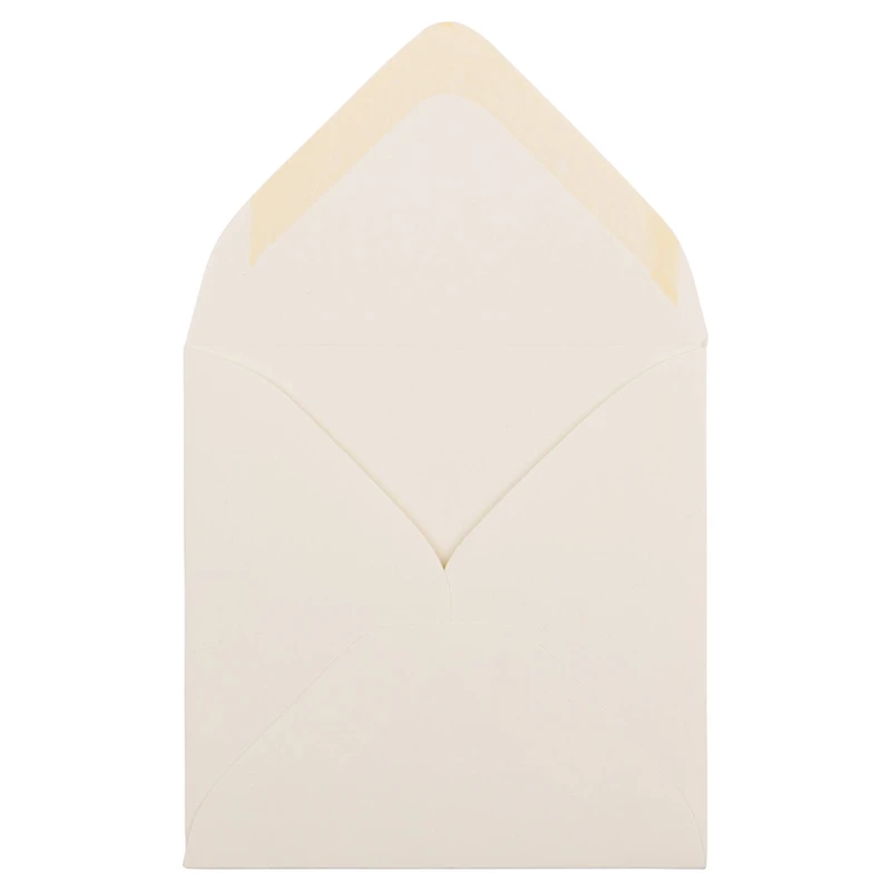 JAM Paper 3.125" x 3.125" Natural White Wove Strathmore Invitation Envelopes