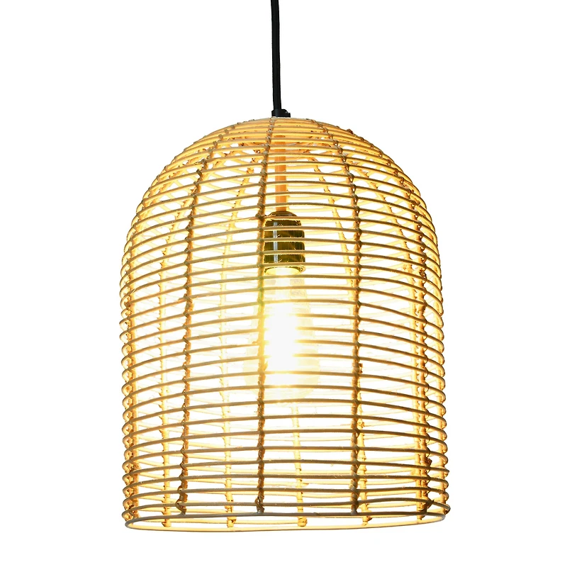Hello Honey® Modern Boho Handwoven Rattan Pendant Light