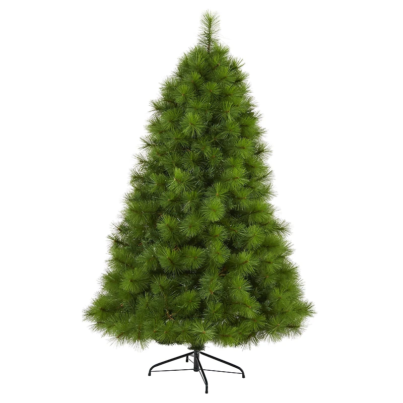 6.5ft. Pre-Lit Green Scotch Pine Artificial Christmas Tree with Clear LED Lights