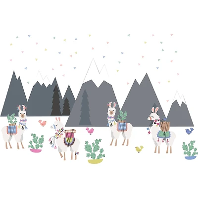 WallPops Laid Back Llamas Wall Art Kit