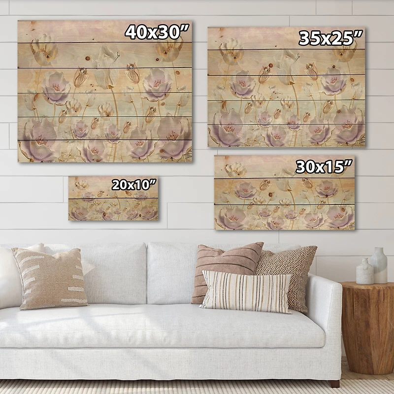 Designart - Blossoming Flowers In Pastel Tones