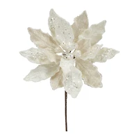 30" White Poinsettia Stem, 6ct.