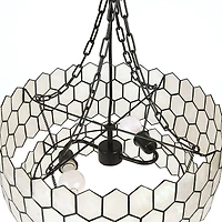 Hello Honey® Capiz 2-Tier Honeycomb Chandelier