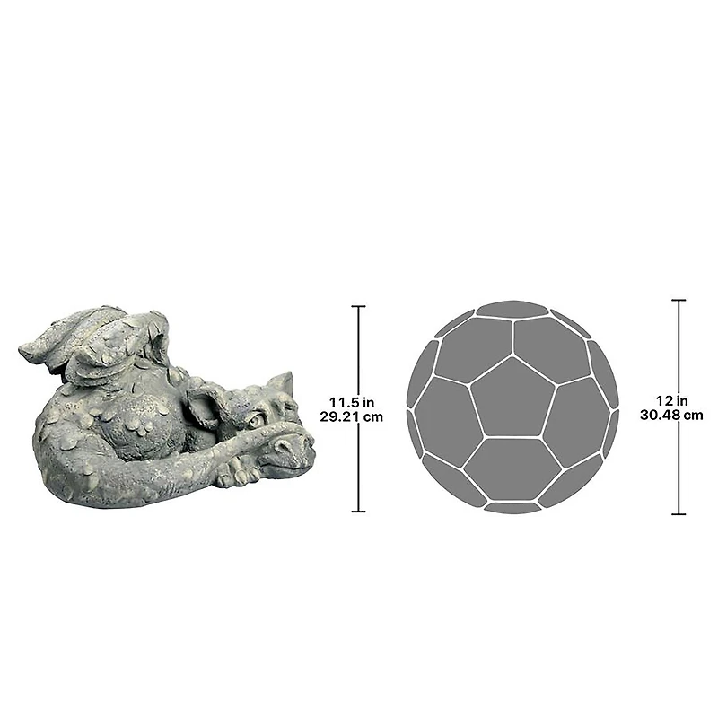 Design Toscano 20" Blushing Babel the Bashful Dragon Statue