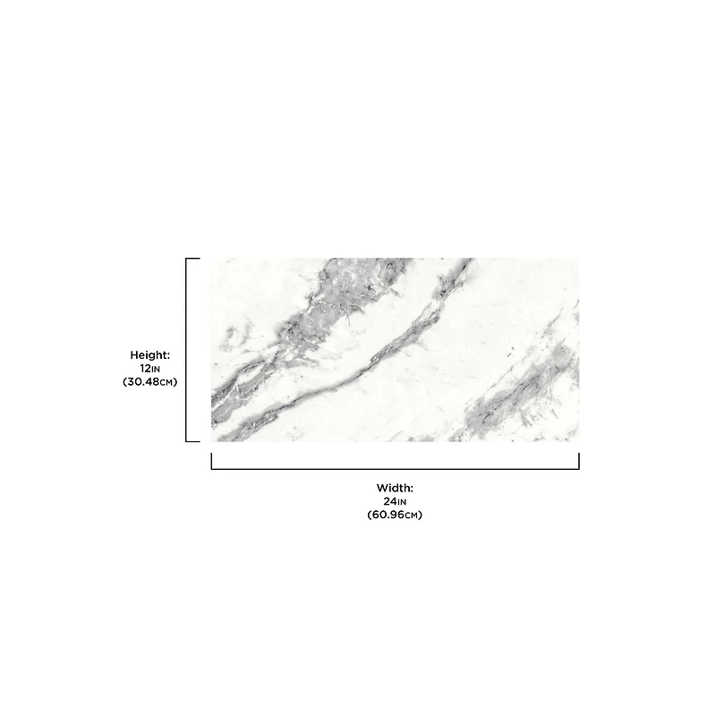 FloorPops Piazza Marble Peel & Stick Floor Tiles