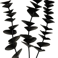 Black Metal Contemporary Floral Sculpture 18" x 9" x 4"