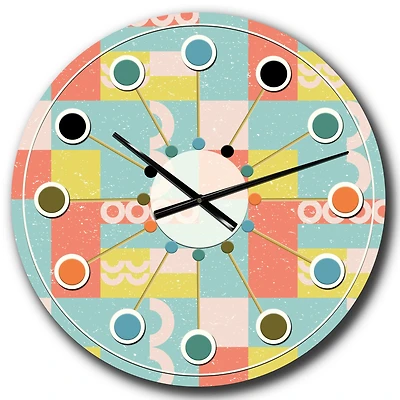 Designart 'Retro Abstract Design Iii Mid-Century Modern Wall Clock
