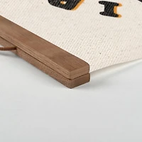 Retro Witch Teak Hanging Canvas Wall Art