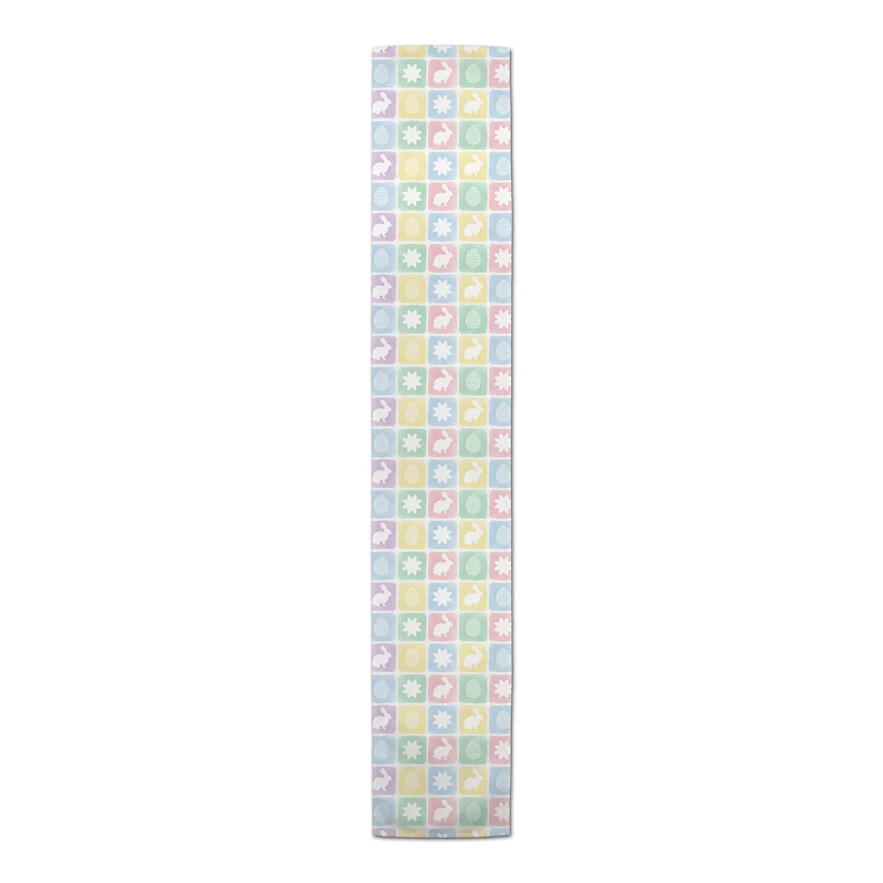 Easter Block Pattern 16" x 90" Poly Twill Table Runner
