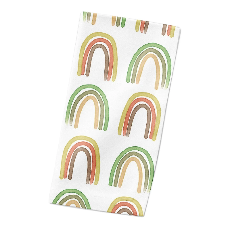 Straight Rainbow Pattern 10" x 10" Cotton Twill Napkin