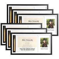 6 Pack: Black Graduation Certification & Tassel 5" x 7" Frame by Studio Décor®
