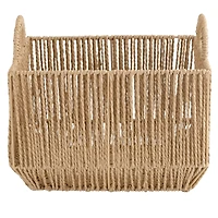 Simplify Vertical Weave Storage Basket with Round Handles