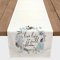 Live Life In Full Bloom Outdoor Table Runner