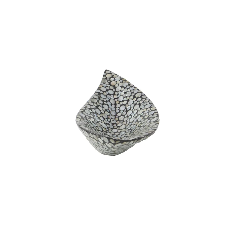 Gray Mother of Pearl Coastal Tray