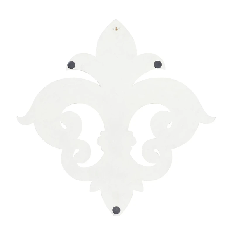 24" White French Themed Wood Wall Décor