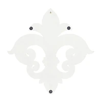24" White French Themed Wood Wall Décor