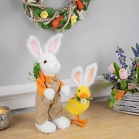 10" Yellow Easter Duckling Accent with Rabbit Ears