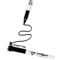 KleenSlate® Small Black Dry Erase Markers with Eraser, 36ct.
