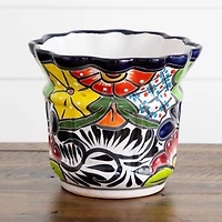 8" Handmade Mexican Talavera Ceramic Planter