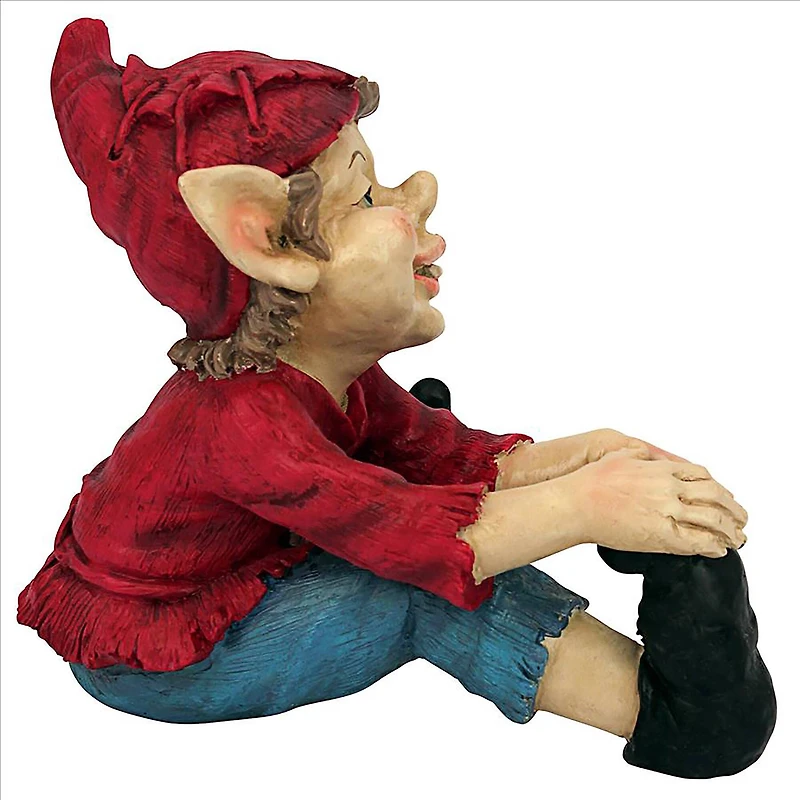 Design Toscano 9.5" Squeegee the Eccentric Elf Garden Gnome Statue