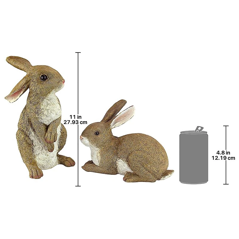 Design Toscano Bashful & Hopper Garden Bunnies Collection Set