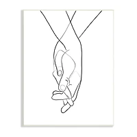 Stupell Industries Hands Intertwined Romantic Gesture Minimal Linework Wall Plaque