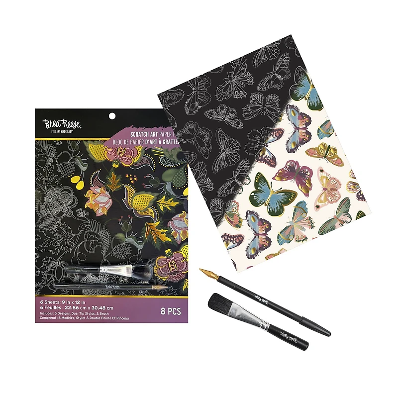 Brea Reese™ 9" x 12" Fall Icons Scratch Art Paper Pad