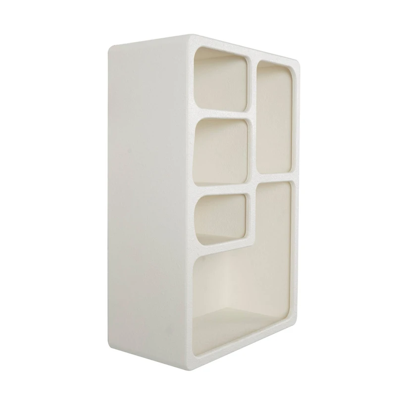 24" Cream Rectangle Wall Shelf