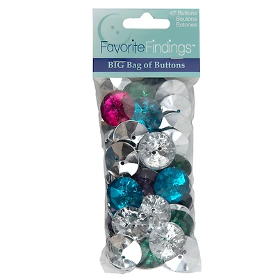 Favorite Findings™ 1" Gem Button Mix