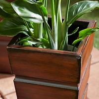 Brown Metal Rustic Planter Set