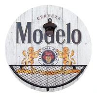 14" Modelo Beer Bottle Opener & Cap Catcher Wall Décor
