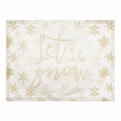 Cream Snowflakes Poly Twill Placemat