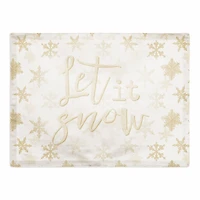 Cream Snowflakes Poly Twill Placemat